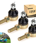 Ball Joint Kit For Club Car DS Golf Cart 1976 To 2008 Set Of 3 Tie Rod Ends Two Left Hand Threads OEM 7540 And One Right Hand Thread OEM 7539 Non Greasable Self Lubricating Direct Replacement, three tie rod ends
