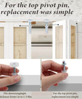 8 Piece Bi Fold Door Top Roller Guide Wheel With Spring Loaded Pivot Hardware Kit installation on folding door