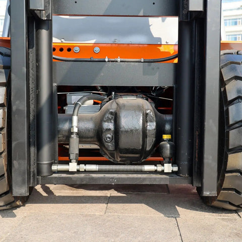 Electric Pallet Stacker Heavy Duty Forklift 1 To 3 Ton Capacity Compact Design For Supermarket And Warehouse Logistics Material Handling gear mechanism close-up.
