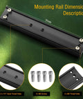 21cm GP Prism Rail for Telescopes with dual one-quarter inch tripod thread holes and mounting screws on a green background
