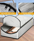 Stairway Insulation Cover for Attic Doors with zipper and foil bubble barrier, fits 25 x 54 x 11 inch, energy-saving attic tent