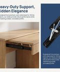 Beefy Heavy Duty Concealed Soft Close Lift Table Drawer Slides Side Mount Black Cold Rolled Steel 9.9in Long, desk application