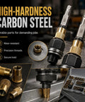 Premium Carbon Steel Rivet Nut Set With Heavy Duty Head Tool For M3 To M8 Sizes Featuring Compact Carry Case Perfect For Garage Fixes And Diy Projects That Get The Job Done Fast. M5 M6 bits and threaded inserts displayed