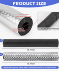 Detailed view of Six Pack Pipe Insulation Foam Tubes With Self Adhesive Aluminum Foil Roll 15.7 Inch Black Pipe Wrap dimensions
