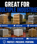 Heavy Duty Clear Pallet Covers Hella Tough American Made Tarp For Warehouse Racks And Outside Gear No Sweat Shielding From Rain Snow Dust With Solid One Month UV Resistant Coating Bulk Pack Of One Hundred uses showcased in various industries.