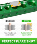 Comparison of tube head control showing All In One HVAC Flare Tool Kit For Copper Tubes One Quarter To Three Quarters Inch 5 In 1 Kit.