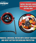 Electric Leaf Mulcher And Shredder No More Bagging For Wet And Dry Leaves with cutting lines and universal motor