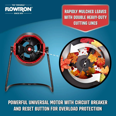 Electric Leaf Mulcher And Shredder No More Bagging For Wet And Dry Leaves with cutting lines and universal motor