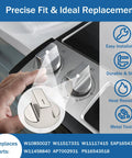 Replacement Electric Range Knobs For Whirlpool Ovens And Gas Stoves Easy Install Durable Stainless Backed Knobs With Heat Resistant Ring Fits Models WEC310S0LS1 WEE515S0LZ1 W10850027 W11117415 W11458840 AP7002931 PS16543518 EAP16543518 4 Pack on gas stove control panel