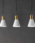 Mid Century Modern Iron LED Pendant Light With Sleek Black Metal Shade, Adjustable Hanging Ceiling Fixture For Kitchen Island