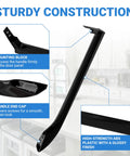 Refrigerator Door Handle Set Of 2 Replacement For 5304506471 Black Gloss Finish Durable Kit With Easy Install, detailed view