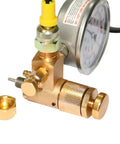 Close-up of JY03 Nitrogen Gas Charging Kit for Hydraulic Breaker Hammer with M10 1 thread connection and pressure gauge.