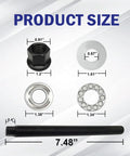 Components size chart for GM LS Series Harmonic Balancer Installation Tool For V8 Engines 1997 And Up Crank Pulley Installer
