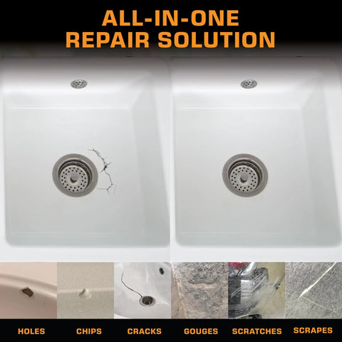 Tile And Stone Repair Kit For Cracked Marble Ceramic And Granite Surfaces Restore Chips And Scratches With Tub Refinishing
