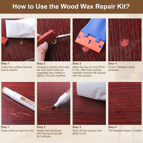 How to use the Smooth Operator 3 Temp Wax Melting Pen With Digital Display And Rechargeable USB Heater For Laminate Wood Floor Furniture Countertop And Tile Repair Using Hard Wax Fillers In Blue.