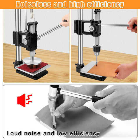 Multi Function Leather Hole Puncher Hand Press Tool For DIY Crafting Leather Cutting Embossing Rivet And Snap Button Installation