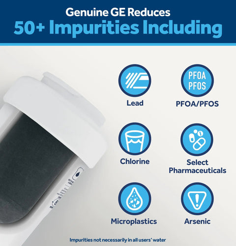 MWF Refrigerator Water Filter Replacement Easy Install Premium Filtration That Reduces Lead, Sulfur, Chlorine depicted