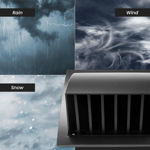 4 Inch White Dryer Vent Hood With Rain Cover And Backdraft Damper ABS Plastic Duct Cover under weather conditions