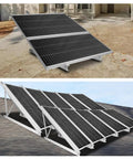 Two Pack 45 Inch Solar Panel Mount Brackets With Foldable Tilt Legs And Reinforced Cross Bars For 100 To 400 Watt Panels on ground and roof