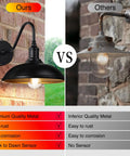 Dusk To Dawn Barn Light Fixtures With Gooseneck Outdoor Lighting for Curb Appeal vs old weathered fixture comparison image