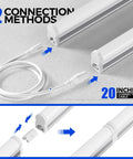 Ultra Bright LED T5 Shop Light 3 Foot 6500K With Built In On Off Switch 16W Low Power Over 1900 Lumens ETL Listed connection methods