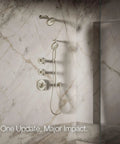 Bathroom with Purist Single Function Showerhead 2.5 GPM With High Pressure 66 Nozzles Delivers Focused Coverage And Big Drops In Vibrant Brushed Nickel Finish