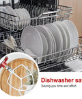 Coated Flat Beater For 6 Quart Bowl-Lift Stand Mixer Replacement shown as dishwasher safe next to loaded dishwasher rack.