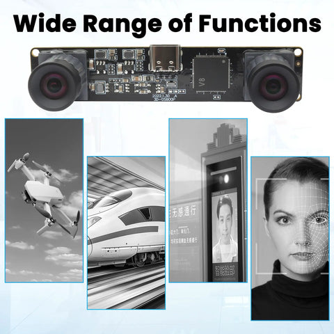 Beast High Speed 210fps USB Camera With Global Shutter And Dual Lens Monochrome Module 800P Sync for 3D printing and QR scanning.