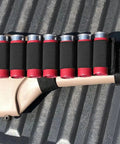 Ten Pack Seven Round Side Saddle Shell Carrier For 12 And 20 Gauge Shotguns With MOLLE Pouch And Hook And Loop Fastener
