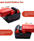 18V Battery Adapter Kit for Milwaukee M18 to Power Ride On Toys, RC Cars, and Robotics Converter with Switch and Fuse installation.
