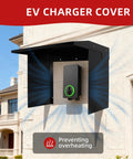 Badass Weatherproof EV Charger Cover For Tesla Wall Unit That Kicks Butt In Storms And Blocks Heat, black steel protective shield.