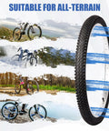 Image of Two Pack 24x1.95 Mountain Bike Tires Set Folding Puncture Proof Off Road Ready with all-terrain use scenes