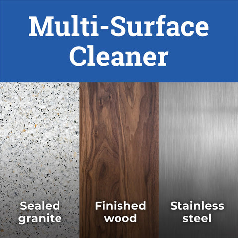 Multi-surface cleaner on sealed granite, finished wood, and stainless steel - suitable for Disinfecting Wipes Fresh Scent 700 Count Kills Ninety Nine Point Nine Percent Of Viruses And Bacteria EPA Registered For SARS CoV 2 On Nonporous Surfaces Ideal For Public Spaces And High Traffic Areas
