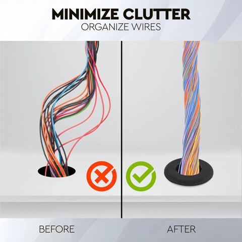 Before and after using 125 Piece Rubber Grommet Kit With 18 Sizes For Wiring And Automotive Firewall Grommets Hole Plugs