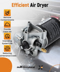Air Dryer For Meritor System Saver 1200 Series Replacement For R955205 4324130010 shown in engine bay setting