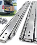 Bulletproof Heavy Duty Full Extension Ball Bearing Drawer Slides One Pair 20 Inch Thick Steel Cabinet Runners near RV kitchen.