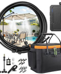 Portable Outdoor Misting System Kit With 6000mAh Pump, 20L Bucket, And 26Ft Hose For Instant Cooling On Patio, Garden, Camp
