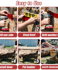 Chainsaw Mill With Lumber Guide Brackets Portable Sawmill Kit Converts Into Three Sizes For Independent Use Fits 14 To 36 Inch Planking Bar No Fuss Setup Durable Aluminum And Steel Cut Guide Set shown in step-by-step usage on logs.