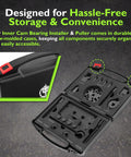 Mofun cam bearing engine repair tool kit in a black case with red latches, Harley Twin Cam compatible.