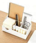 Acrylic Desk Organizer With Drawer Caddy For Office Supplies And Home Desk Storage Holds Pen And Pencil Holder Pens Pencils Notebooks Markers