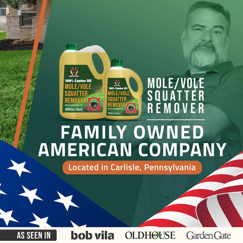 Castor Oil Mole And Vole Repellent For Lawns And Gardens, Safe Outdoor Deterrent That Really Keeps Moles Out, Easy Yard Defense