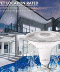 Hella Bright PAR38 LED Outdoor Flood Light Bulbs for Patio and Yard, 120W Equivalent, wet-rated, shown in rainy outdoor setting