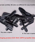 46 Mm Nylon UAV Propeller Blades For Mini Drones With 0.8mm Shaft Forward And Reverse RC Quadcopter Propellers black blades