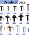 160 Piece Car Screw Kit With 14 Sizes Self Tapping Phillips Round Head Retainer Clips For Bumper Hood And Trim Auto Fasteners Set