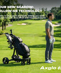 Badass Electric Golf Cart With Smart Follow Tech And Bluetooth Remote Control For Easy Fairway Gliding Compact Foldable Frame on course.