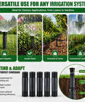 Five Pack Sprinkler Riser Extensions One Half Inch Male Pipe Thread Two Inch Length showcased in garden and lawn setup