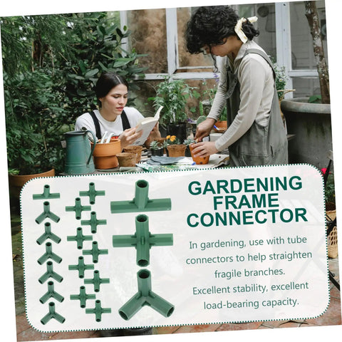 20 Pack Greenhouse Connectors For Garden Frames Plant Stakes And Cross Brackets Three Way Joint Built For Easy Assembly No Fuss Plug And Play Garden Build Kit Durable Lightweight Quick Setup