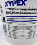 Container label showing application procedures for No Nonsense Concrete Waterproofing Concentrate For Cracks, Leaks And Structural Protection.