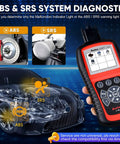 AutoLink AL619 Scanner for OBD2 Cars From 1996 Through 2015, ABS SRS Airbag Warning Light Diagnostic Tool in use