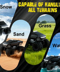 Amphibious 1 to 18 Scale RC Car Beasts All Terrain 4WD Off Road Pickup Waterproof tackling snow, sand, grass, water